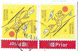 BELGIQUE LES VACANCES ( JEUNE FILLE, OISEAU ) 2 VALEURS SUR LETTRE POUR LA FRANCE CACHET ROND 2011, VOIR LES SCANNERS - Storia Postale