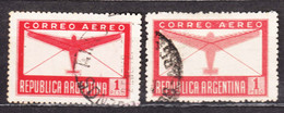 Argentina 1940/1945 Airmail Mi#458,519 Used - Gebruikt