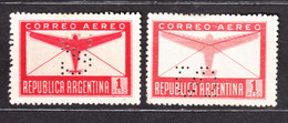 Argentina 1940/1945 Airmail Mi#458,519 Perfines, MNG - Neufs