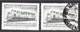 Argentina 1957 Railway Trains Mi#660 Mint Never Hinged And Used - Neufs
