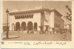 MAROC - CPA - CASABLANCA - 1928 - La Poste - Post Office - Postes - - Casablanca