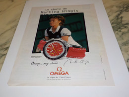 ANCIENNE PUBLICITE MARTINA HINGIS OMEGA MY CHOICE   1998 - Andere & Zonder Classificatie