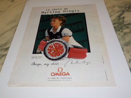 ANCIENNE PUBLICITE MARTINA HINGIS OMEGA MY CHOICE   1998 - Autres & Non Classés