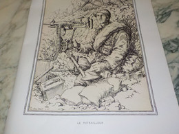 GRAVURE LE   MITRAILLEUR 1916 - 1914-18