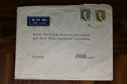 Delcampe - 1933 Iraq Air Mail Cover Allemagne Irak Bagdad Mit Luftpost Par Avion Flugpost - Irak