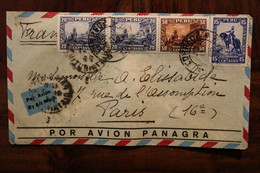PERU 1935 Flight Cover Air Mail Brazil Par Avion PANAGRA Perou France Via Aerea - Pérou