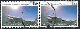 AUSTRALIAN ANTARCTIC TERRITORY (AAT) 1987 QEII 15c Horiz Pair Multicoloured, Scenes-Prince Charles Mountains SG66 FU - Used Stamps