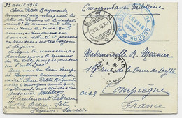 HELVETIA SUISSE CARTE LEYSIN VALAIS CACHET PRISONNIERS DE GUERRE LEYSIN SUISSE 1916 - Postmarks
