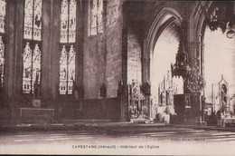 Cpa 34 Capestang Intérieur De L'église - Capestang