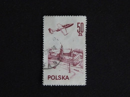 POLOGNE POLSKA POLEN POLAND YT PA 58 OBLITERE - AVION TS-11 ISKRA ET CHATEAU DE VARSOVIE - Usados