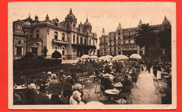 (RECTO / VERSO) MONTE CARLO EN 1938 - N° 777 - CASINO ET CAFE DE PARIS AVEC PERSONNAGES - CPA - Wirtschaften & Restaurants