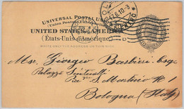 52451 - UNITED STATES - POSTAL STATIONERY CARD : Scott # UX 16 To ITALY 1910 - Altri & Non Classificati