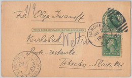 52452 - UNITED STATES - POSTAL STATIONERY CARD To Czechoslovakia 1925 - Otros & Sin Clasificación