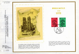 3800 Ex. " MILLENAIRE DE BRUXELLES " Sur Feuillet CEF 1er Jour Sur Soie De Belgique De 1979 N° YT 1920 1921 FDC - Zonder Classificatie