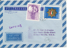 Hungary Air Mail Cover IMPRIME Sent To USA 11-4-1967 - Cartas & Documentos