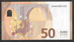 BELGIUM - 50 € - ZD - Z022 G4 - UNC - Draghi - 50 Euro