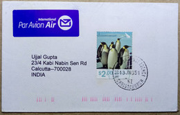 ROSS DEPENDENCY TO INDIA 2005 COMMERCIAL USED COVER, ANTARCTICA, EMPEROR PENGUIN, PENGUIN - Brieven En Documenten