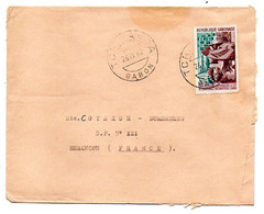 Gabon-1968-lettre De TCHIBANGA Pour Besançon-25-tp Exposition Universelle MONTREAL Seul Sur Lettre...cachet.....à Saisir - Gabun (1960-...)