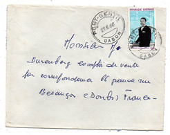 Gabon-1968- PORT-GENTIL Pour Besançon-25 (France) -tp Président  Seul Sur Lettre..cachet.....à Saisir - Gabun (1960-...)