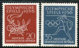 DDR / E. GERMANY 1956 Olympic Games MNH / **.  Michel  539-40 - Neufs