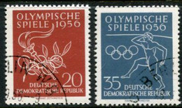 DDR / E. GERMANY 1956 Olympic Games Used.  Michel  539-40 - Gebraucht