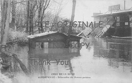 INONDATIONS☺♦♦ ALFORTVILLE < DEBARCADERE Des BATEAUX PARISIENS - CRUE De La SEINE 1910 - INONDATION - Floods