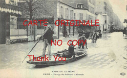 INONDATIONS☺♦♦ PASSAGE En BARQUE Des HABITANTS à GRENELLE - CRUE De La SEINE 1910 - INONDATION - Inondations