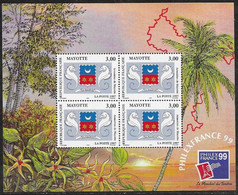 Mayotte Mnh ** 10 Euros 1999 - Blocchi & Foglietti