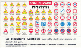 BUVARD - Blotter - Biscuiterie ALBISSER - Signalisation Routière - PFASTATT (Haut Rhin) - Elektrizität & Gas
