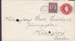 United States Uprated Postal Stationery Ganzsache NEW CANAAN Conn. 1931 HÄLSINGBORG Sweden Lincoln Stamp - 1921-40