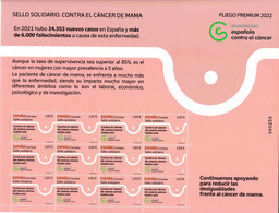 2022-ED. 5614 En PLIEGO PREMIUM - Sello Solidario. Contra El Cáncer De Mama - NUEVO - Full Sheets