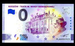 0 Euro Souvenir Rzeszow Teatr Wandy Siemaszkowej  Normal Poland PLAU	2021-1 - Pologne