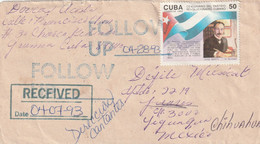 Cuba 1993 Registered Cover Mailed - Brieven En Documenten