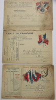 Lot De Trois Carte En Franchise - Correspondance 1915 - Differentes Et Même Destinataire - Carte A L'usage Du Militaire - Guerra 1914-18