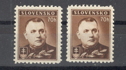 SLOVAKIA - 2 MNH STAMPS - LEADER TISO - PERF 10½ - 1939. - Ungebraucht