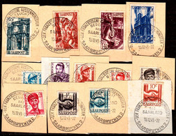 Sarre-174- Original Values Issued In 1948 (o) Used - Quality In Your Opinion. - Andere & Zonder Classificatie