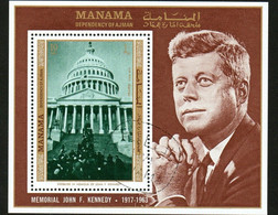 Manama 1971 Commemorating President John F. Kennedy's White House，MS,CTO - Asia (Other)