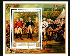 Manama 1972 American Revolutionary War Painting The British Surrender To General Washington，MS,CTO - Asia (Other)