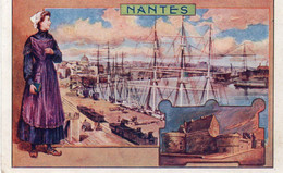 CARTE POSTALE PUBLICITAIRE  ETABLISSEMENT BERGOUGNAN  - NANTES - Werbepostkarten