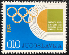 Joegoslavië - Jugoslavija - C12/6 - MNH - 1974 - Michel Z47 - Olympische Spelen - Impuestos