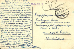 2439PR/ CP Thonon Les Bains écrite De Ixelles 25/3/1917 Obl.càp Brüssel 26/3/17 > Sennelager Bei Paderborn Geprüft 3 - Krijgsgevangenen