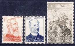 Belgian Congo, Congo Belge 1947 Mi#260-262 Mint Never Hinged - Unused Stamps