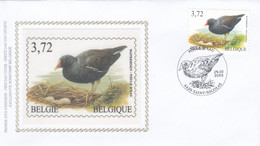 Enveloppe FDC Soie 3212 Oiseau Poule D'eau A. Buzin Saint-Nicolas - 2001-10