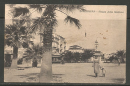 Carte P De 1917 ( Bordighera / Piazza Della Stazione ) - Imperia