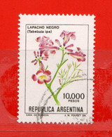 (Us.7) Argentina ° 1982 - FLEURS. LAPACHO NEGRO. Yvert. 1293. Oblitérer. - Oblitérés