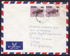 Ca0414 ZAIRE 1980,  Fish Stamps On Goma Cover To Germany - Covers & Documents