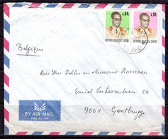 Ca0448  ZAIRE 1974,  Mobutu Stamps On Mbandaka Cover To Belgium - Storia Postale