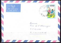 Ca5095 ZAIRE, World Cup Football Stamp On Boma-1 Cover To Kinshasa - Brieven En Documenten