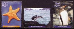 PERU 2004 Antarctica/Antartida, Antarctic Fauna Set Of 3v** - Antarktischen Tierwelt