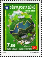 Turkey - 2022 - World Post Day - Mint Stamp - Nuovi
